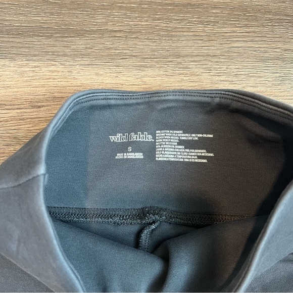 Women's High-Rise Interlock Bike Shorts - Wild Fable™ Gray S: Cotton-Spandex - Picture 4 of 4